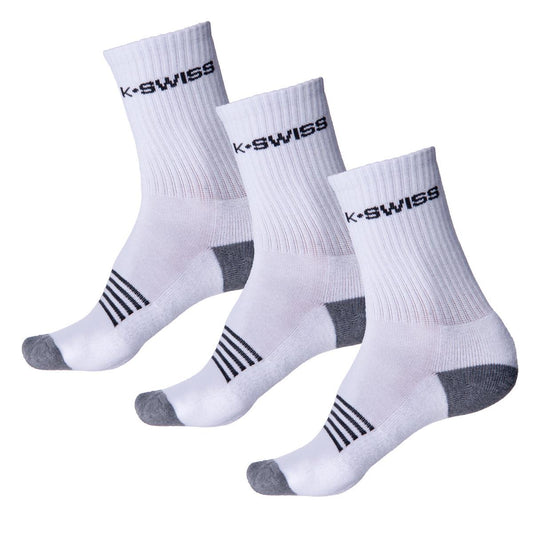 K-Swiss Crew Sport Socks (3 Pack) - White