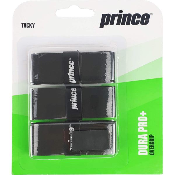 Prince Dura Pro+ Tennis Overgrip - Black - 3 Pack
