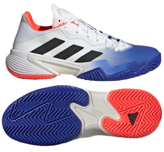 adidas Barricade Mens Tennis Shoes - Lucid Blue / Core Black / Solar Red