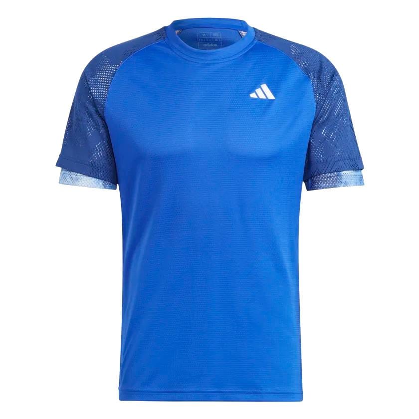 adidas Melbourne Mens Raglan Tennis TShirt Lucid Blue — Tennis HQ