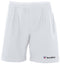 Tecnifibre Men's Stretch Tennis Shorts in white feature the Tecnifibre logo in the bottom right corner and are designed to provide comfort and flexibility for dedicated tennis players.