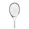 The HEAD Speed Junior 25 2022 Tennis Racket by HEAD showcases a sleek white and black design with a white grip, all set against a simple white background. Equipped with Graphene Inside technology, this racket offers enhanced performance and precision on the court.