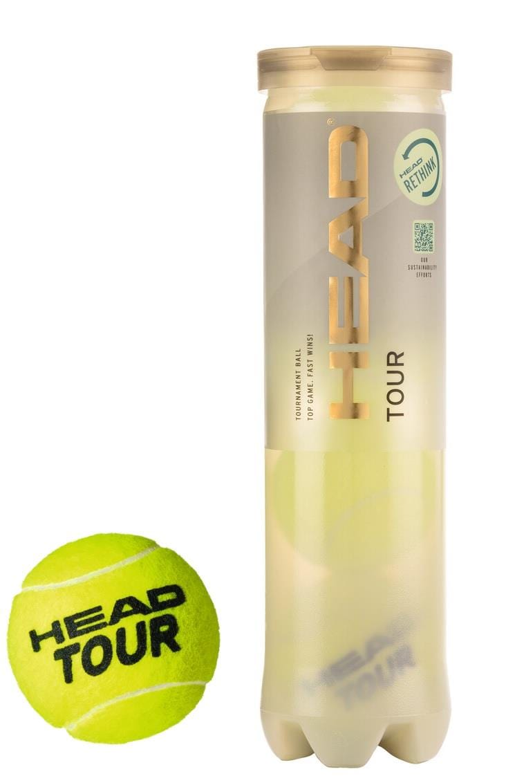 HEAD Tour Tennis Balls - 4 Ball Tube