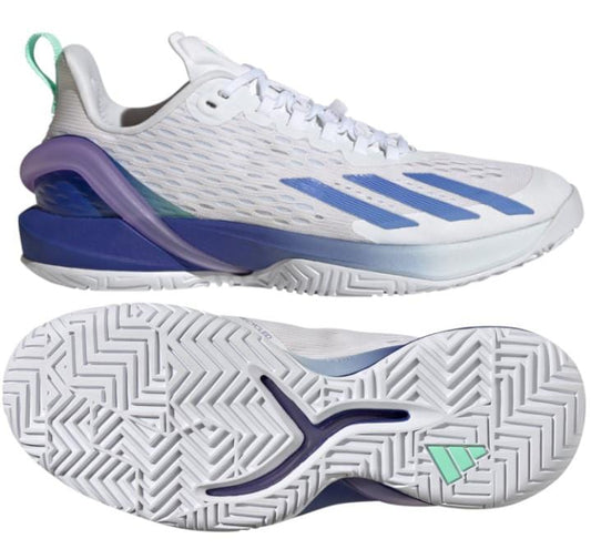 adidas Adizero Cybersonic Womens Tennis Shoes - Cloud White / Blue Fusion / Pulse Mint