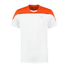 K-Swiss Hypercourt Block Crew Tee 3 Mens T-Shirt - White / Spicy Orange
