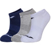 Babolat Invisible Trainer Socks - White Blue Grey 3 Pack