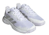 adidas Courtjam Control Womens Tennis Shoes - Cloud White / Silver Metallic