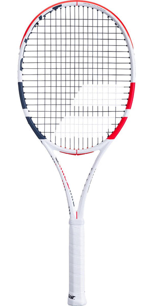 Babolat Pure Strike 16/19 Tennis Racket - White / Red / Black (Strung)