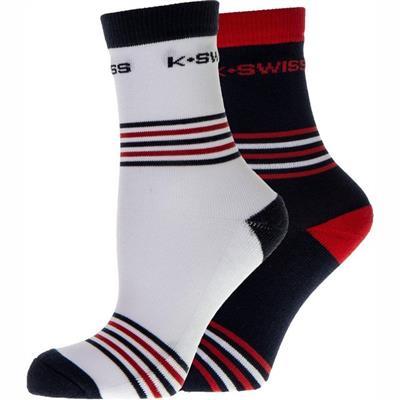 K-Swiss TAC Heritage Duo Sports Socks - White Navy