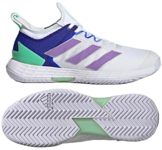 adidas Adizero Ubersonic 4 Womens Tennis Shoes - Cloud White / Violet Fusion / Silver Metallic