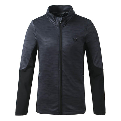The FZ Forza Savoy Women's Jacket in black, from the renowned brand FZ Forza, features a discrete horizontal pattern and is designed with a high collar and convenient side pockets. Utilizing Dryforze technology, the "FZ Forza" logo is gracefully positioned near the collar and on the chest.