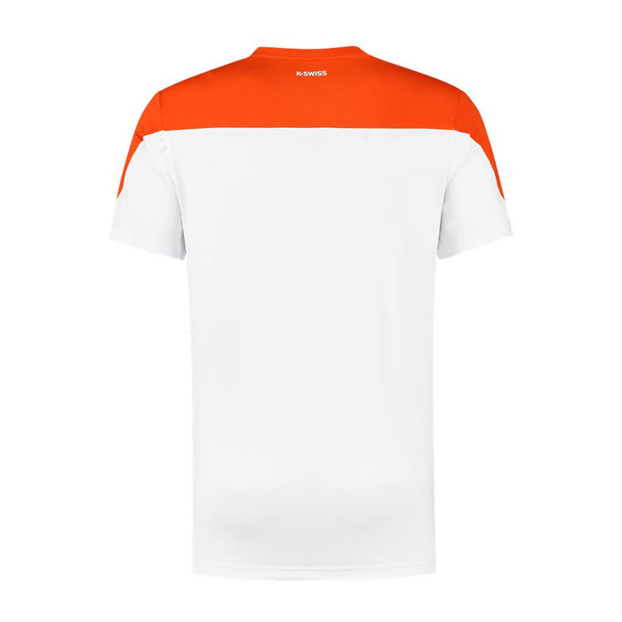 winnaar gespannen vasteland K-Swiss Hypercourt Block Crew Tee 3 Mens T-Shirt - White / Spicy Orang —  Tennis HQ